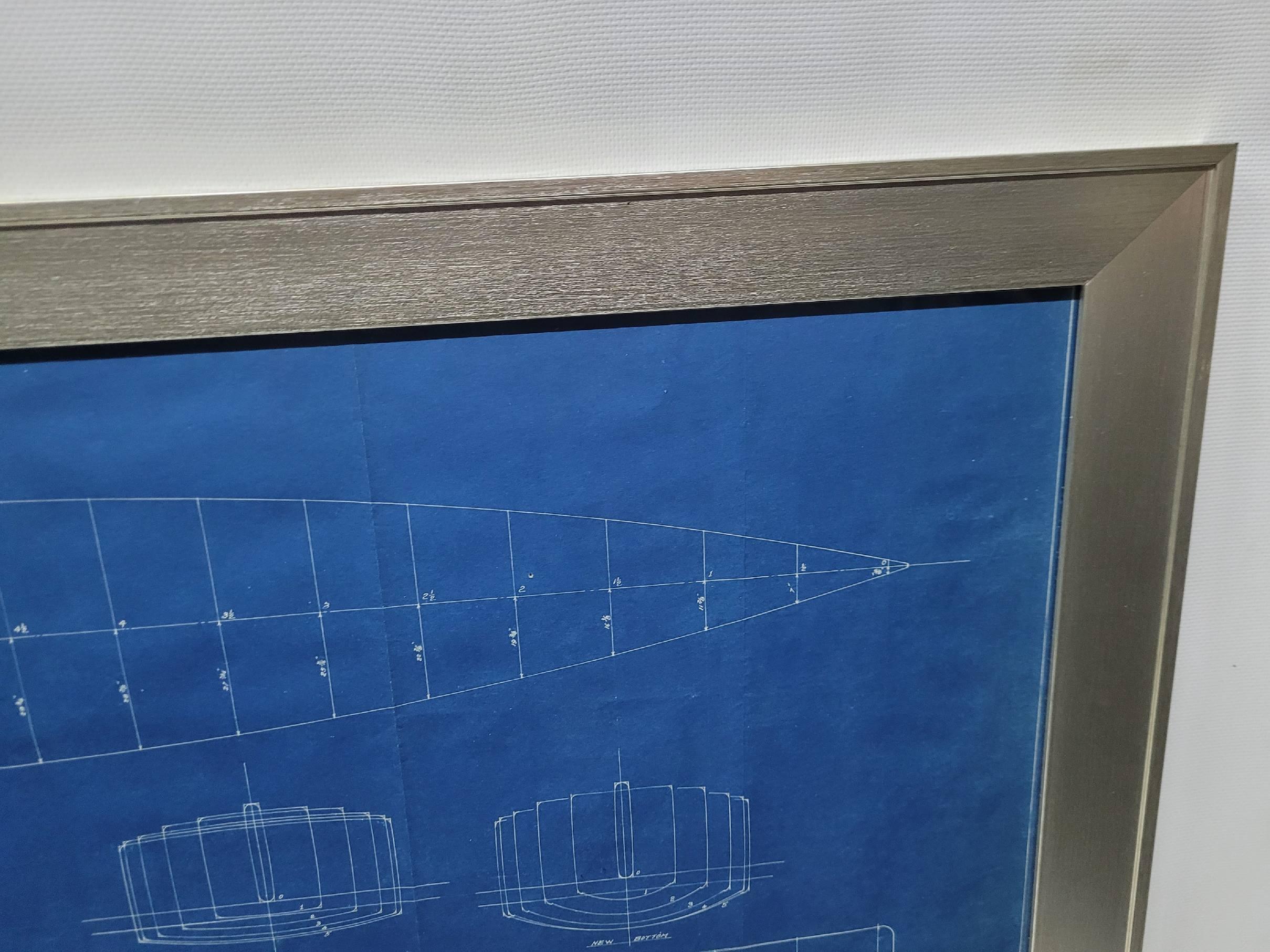 Papier Lawley 225 Racing Yacht Lines Drawing Blueprint (en anglais) en vente