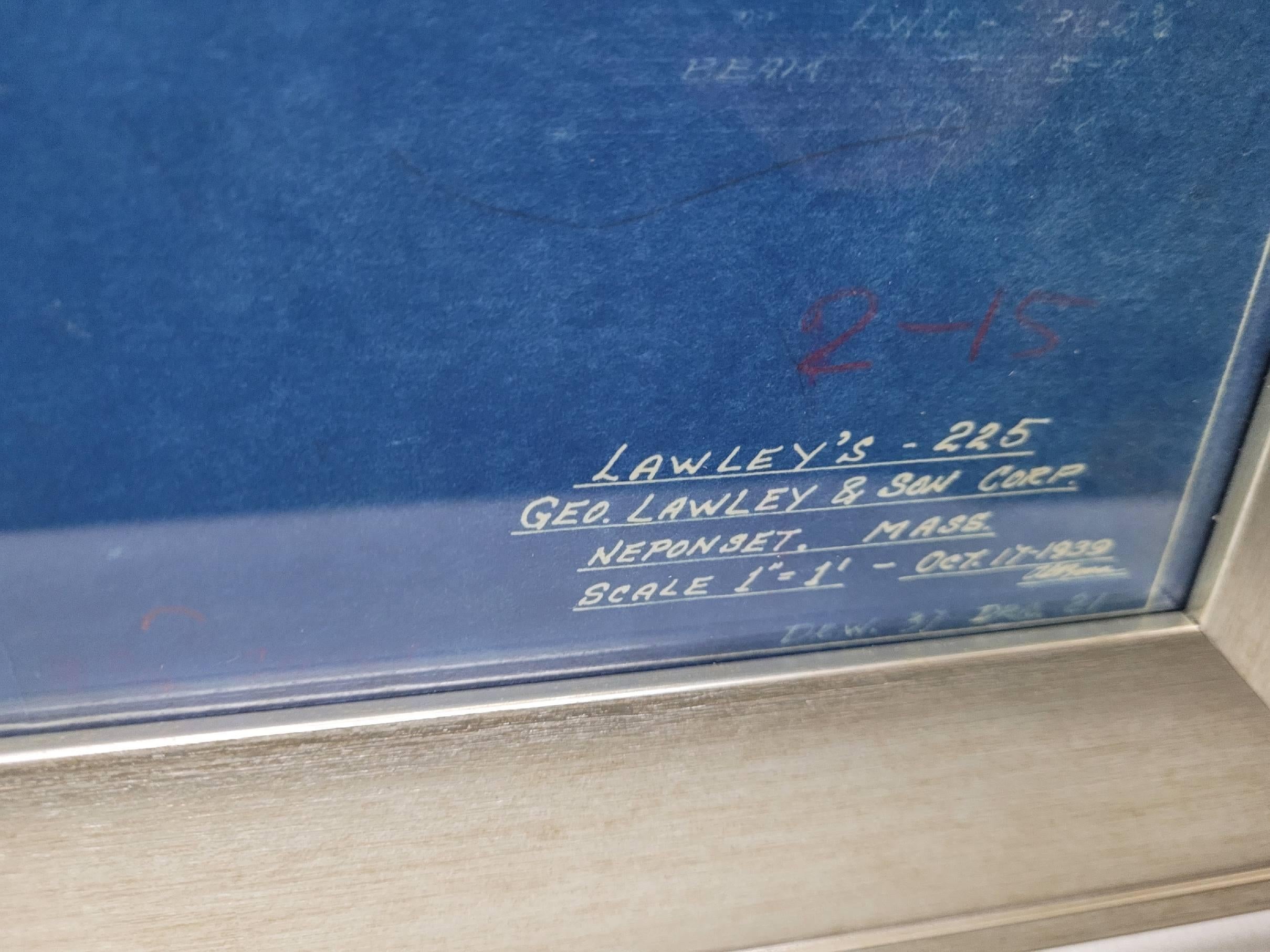 Lawley 225 Racing Yacht Lines Drawing Blueprint (en anglais) en vente 7