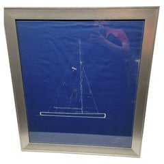 Vintage Original Sail Plan Blueprint for the 260 Class Yacht, by George Lawley
