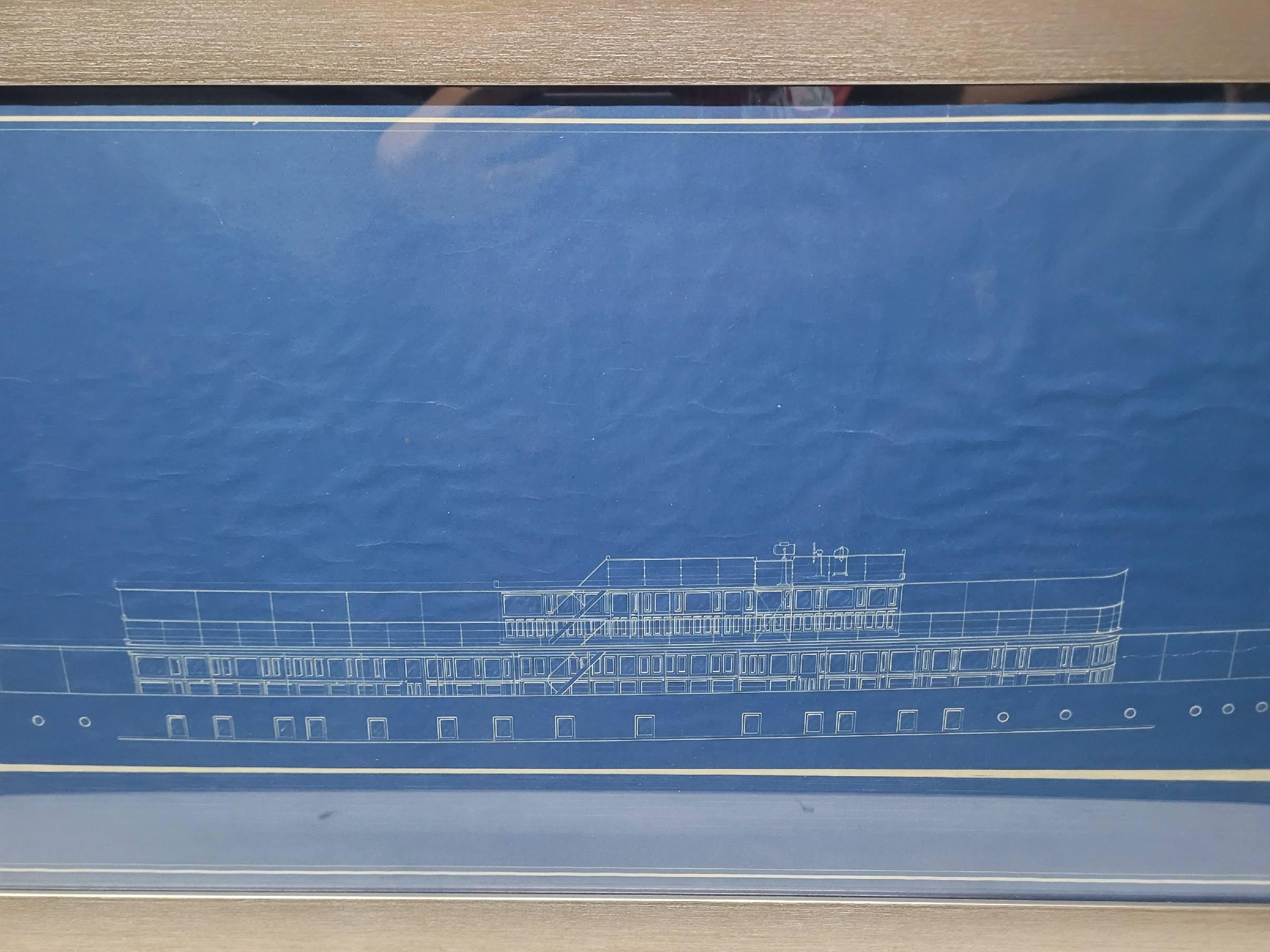 Plan de 1914 d'un yacht à moteur de 175 pieds par Gielow et Orr Bon état - En vente à Norwell, MA