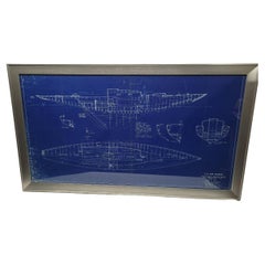 Used Super Rare U.S. One Design Racing Sloop Blueprint