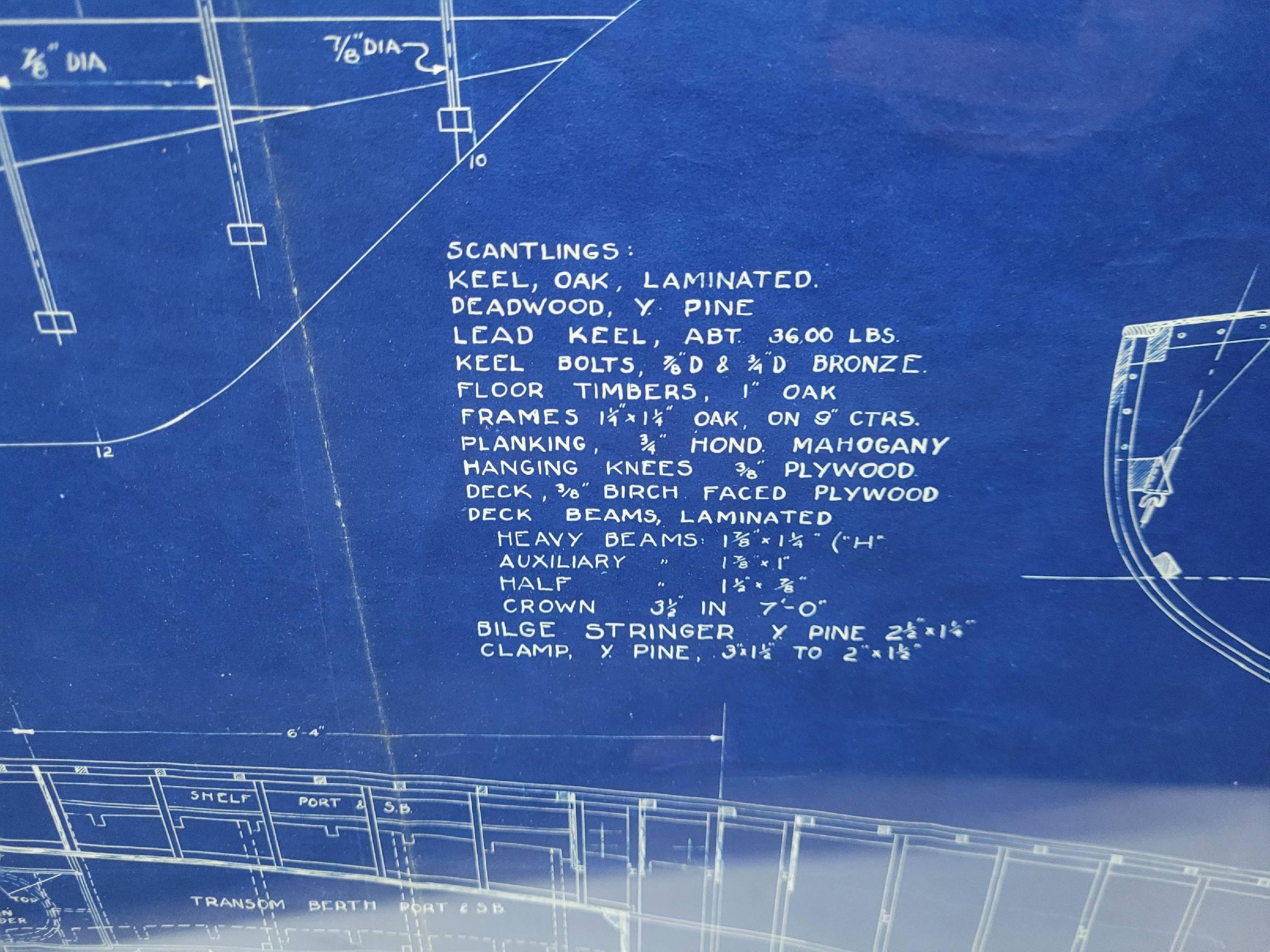 Super rare plan de sloop de course U.S. One Design/One en vente 4