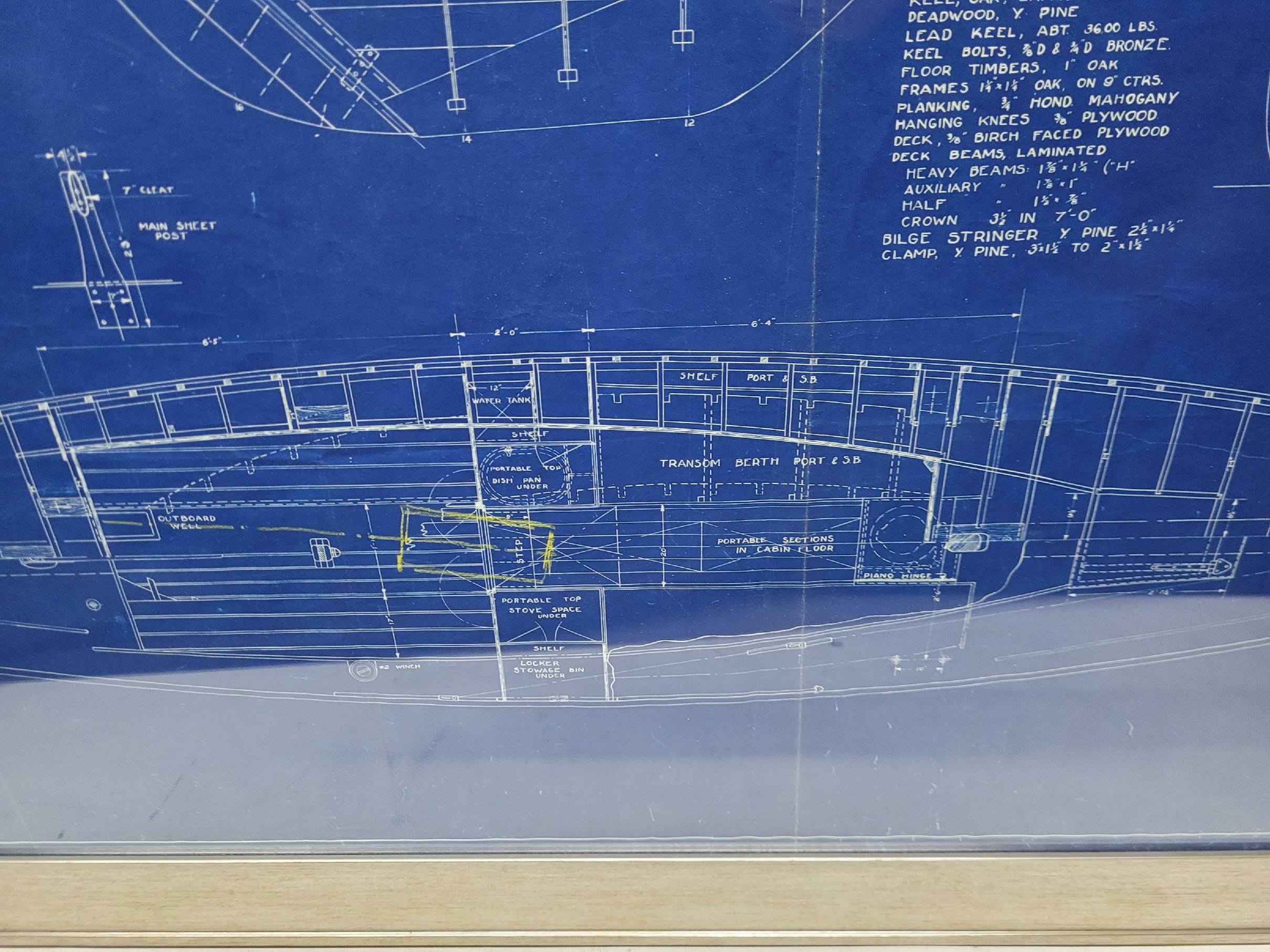 Super rare plan de sloop de course U.S. One Design/One en vente 2