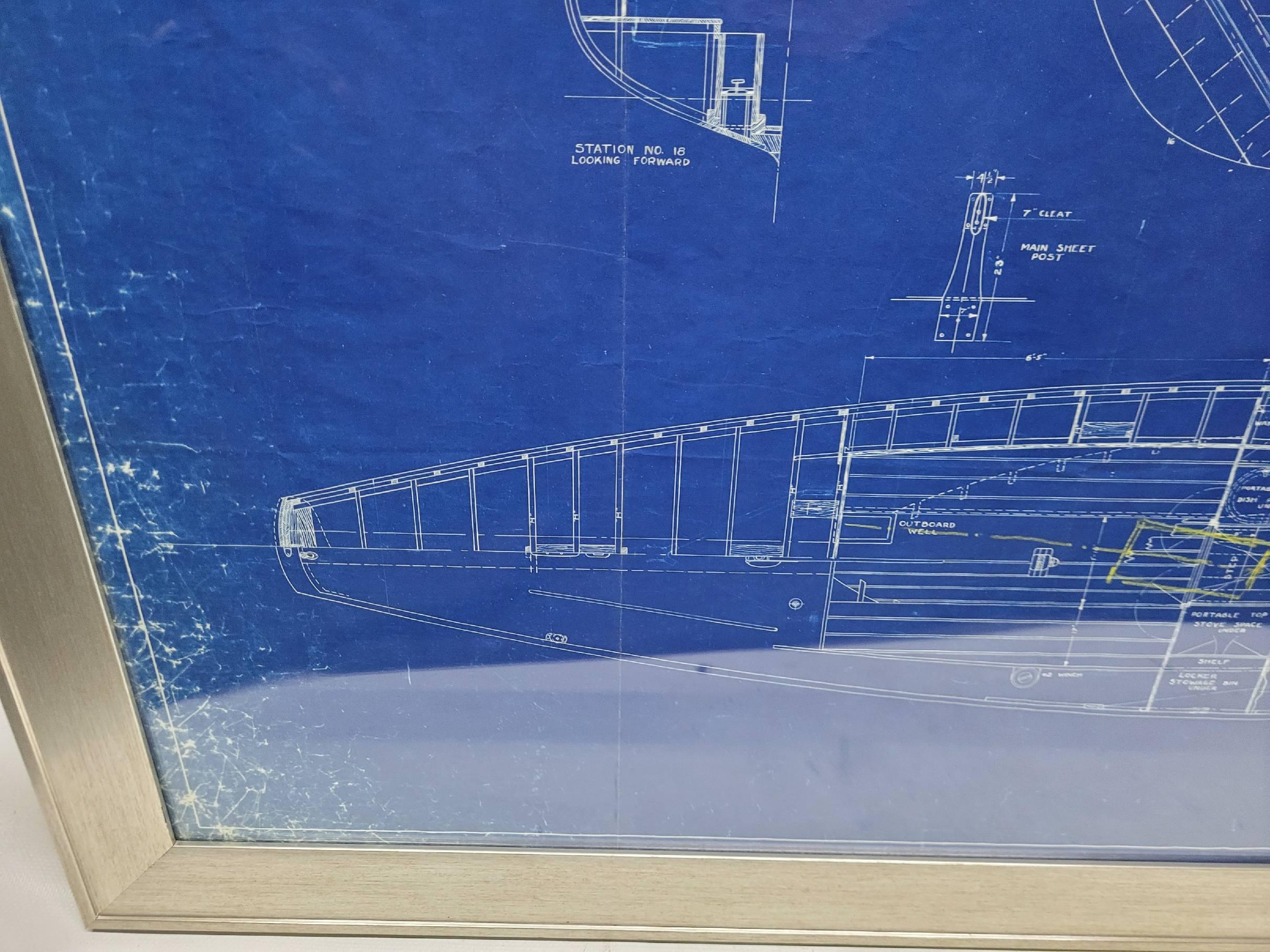 Super rare plan de sloop de course U.S. One Design/One en vente 1