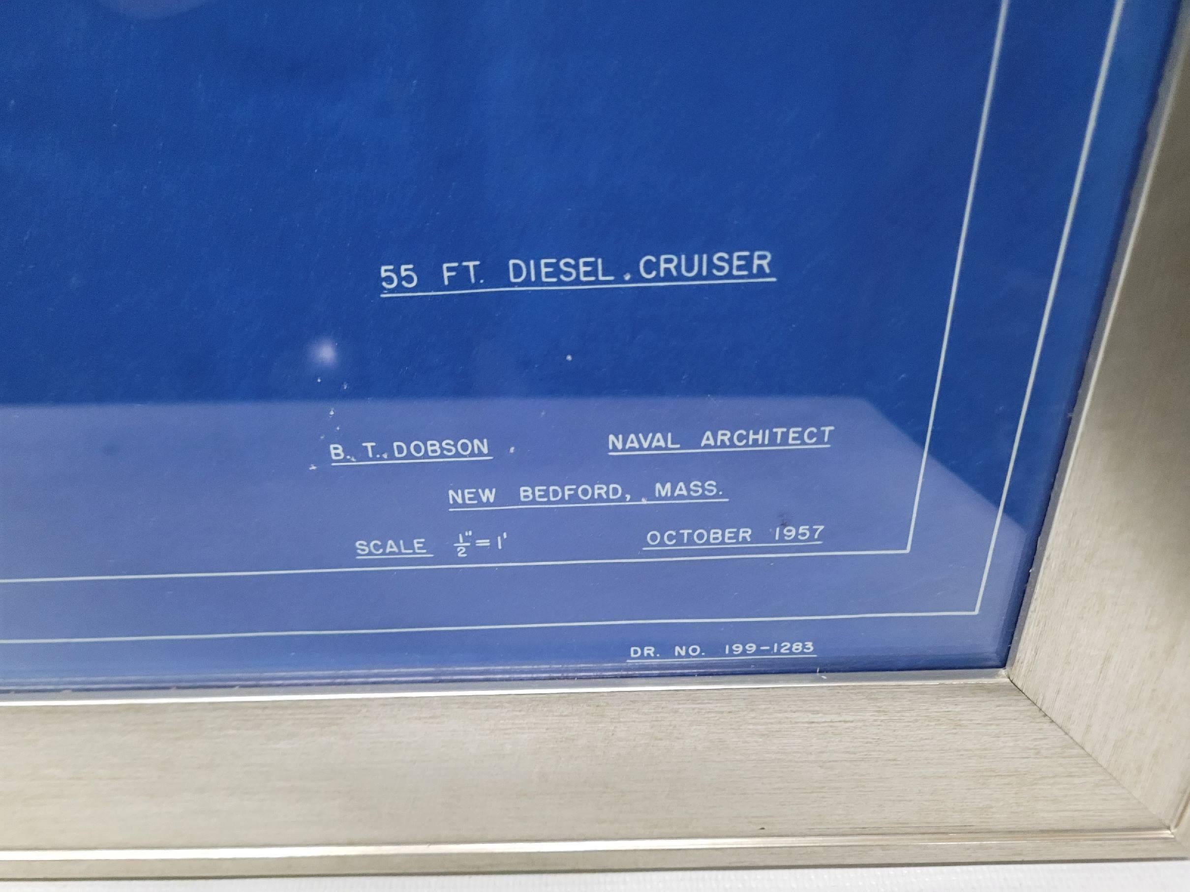 Énorme plan original d'un bateau de croisière à cabine, fabuleuse pièce d'art en vente 6