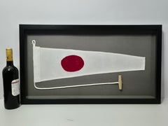 Framed International Code of Signals Numeral One Linen Pennant