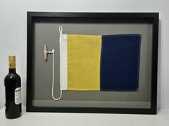 Framed International Code of Signals Kilo (K) Linen Flag