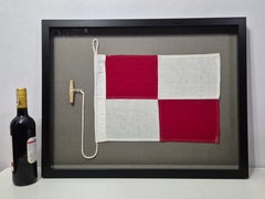 Framed International Code of Signals Uniform (U) Linen Flag