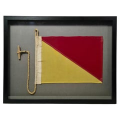 Framed International Code of Signals Oscar (O) Linen Flag