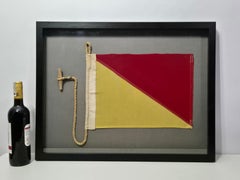 Framed International Code of Signals Oscar (O) Linen Flag