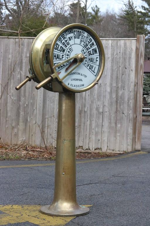 Brass Engine Room Telegraph by Robinson of Liverpool For Sale at 1stDibs