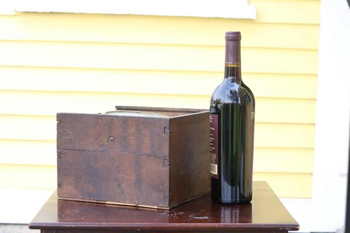 19th Century Boxed Compass In Good Condition In Norwell, MA