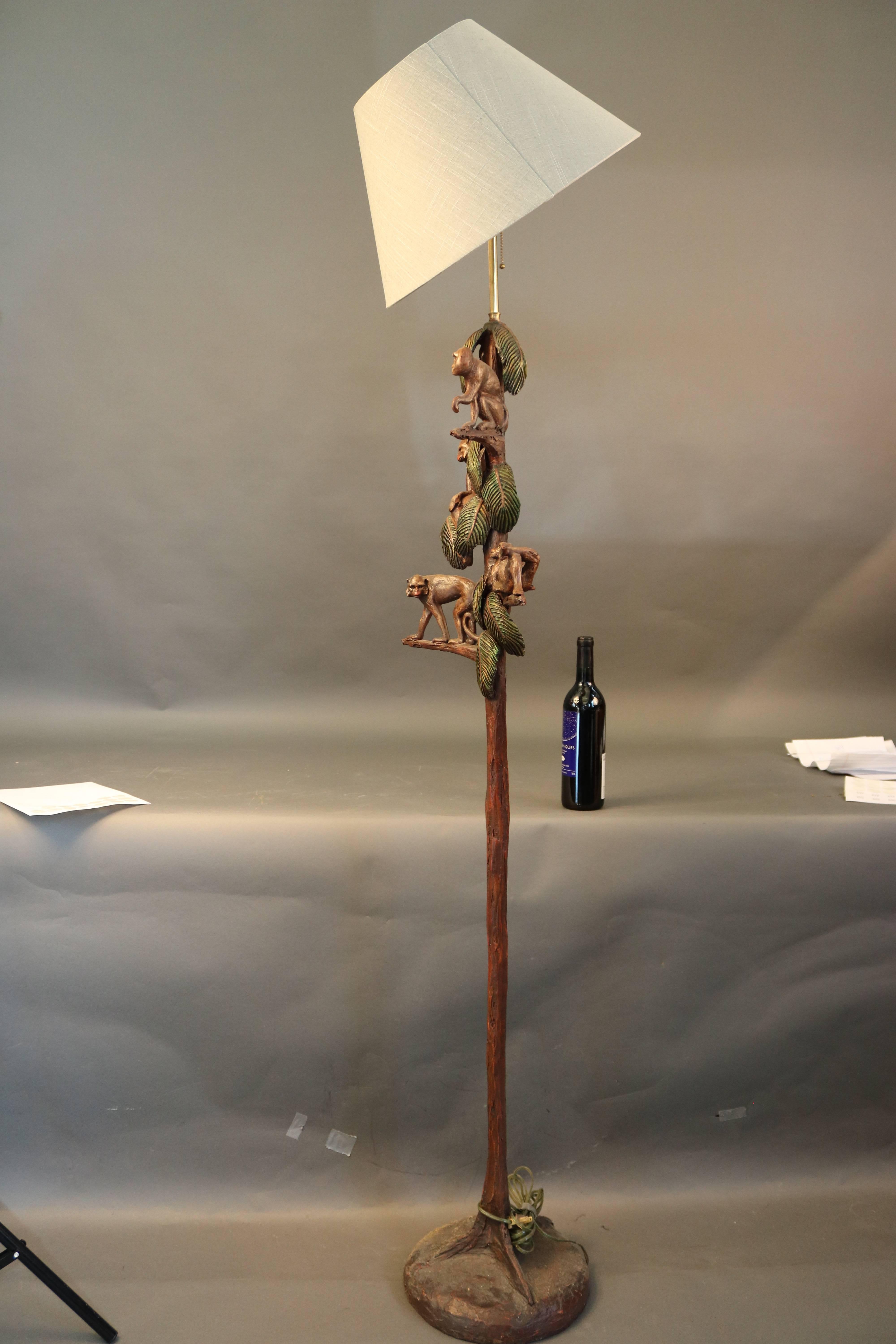 monkey floor lamp