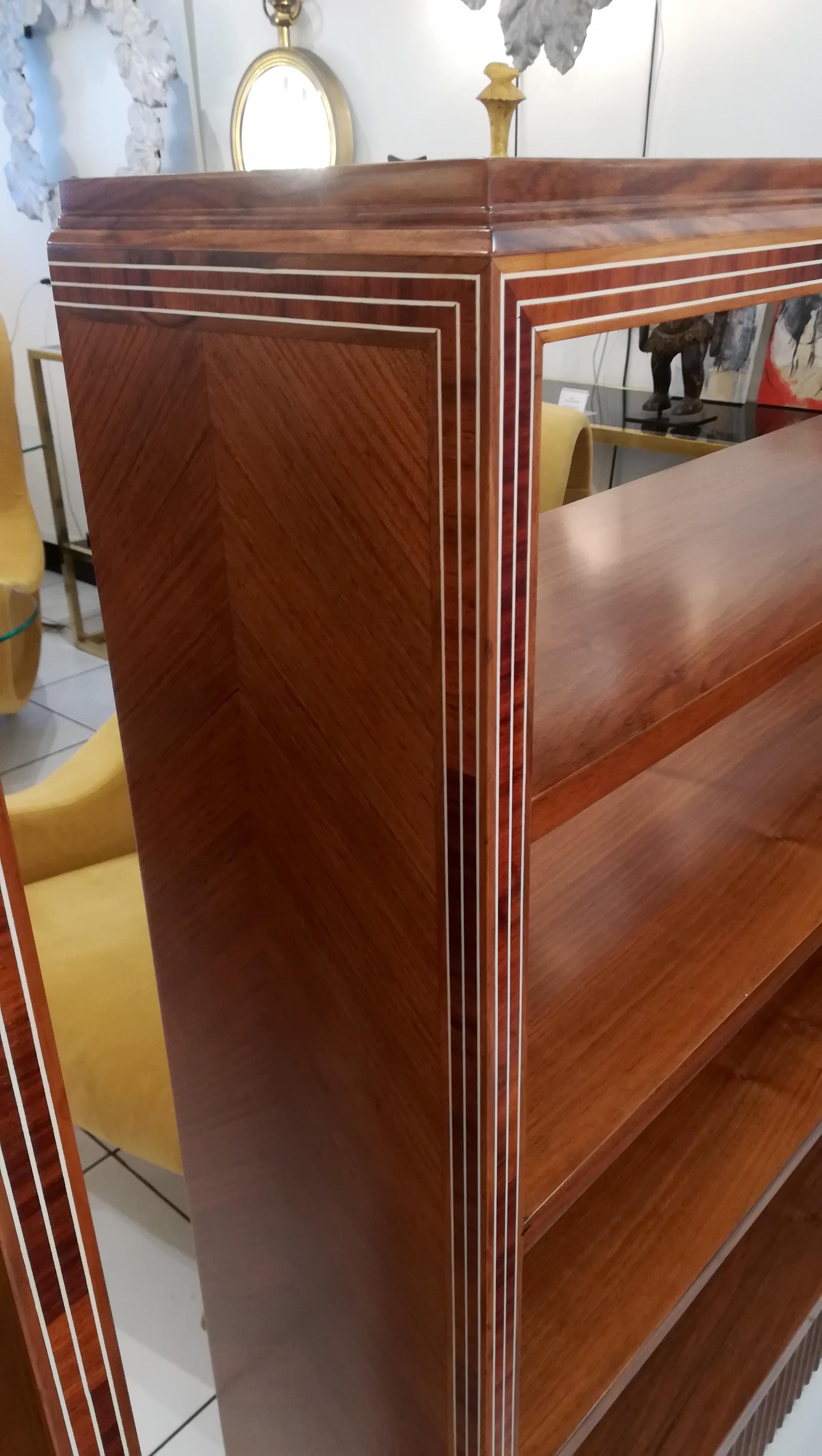 Wood Art Deco Bookshelf, circa 1930