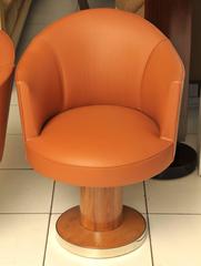 Art Deco Pair of Swivel Armchairs in the Taste of Paul Dupré-Lafon, circa 1930