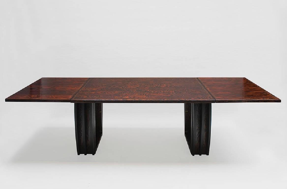 André Sornay Oregon Pine Dining Room Table, circa 1935 For Sale at 1stdibs