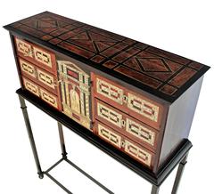 Fantastic 17th Century Chest, Precious Wooden and Ivory Inlay