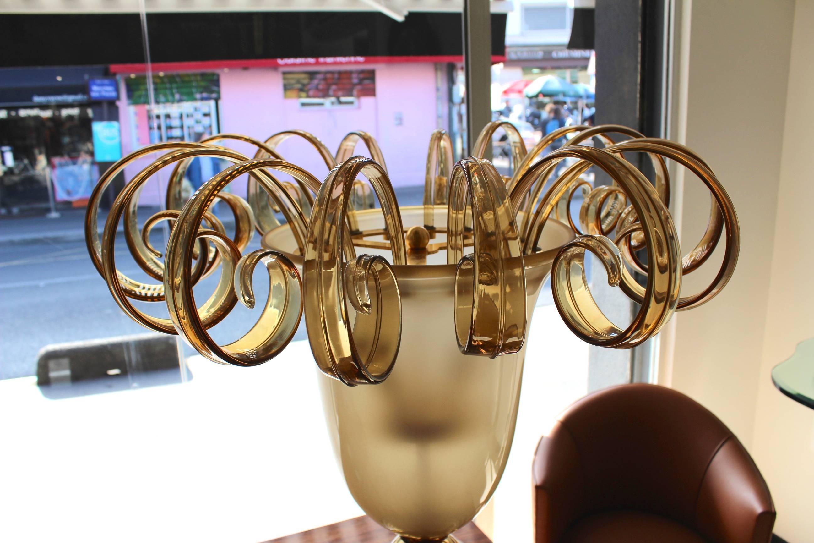 Mid-20th Century Beautiful 1960 Murano Glass Table Lamp