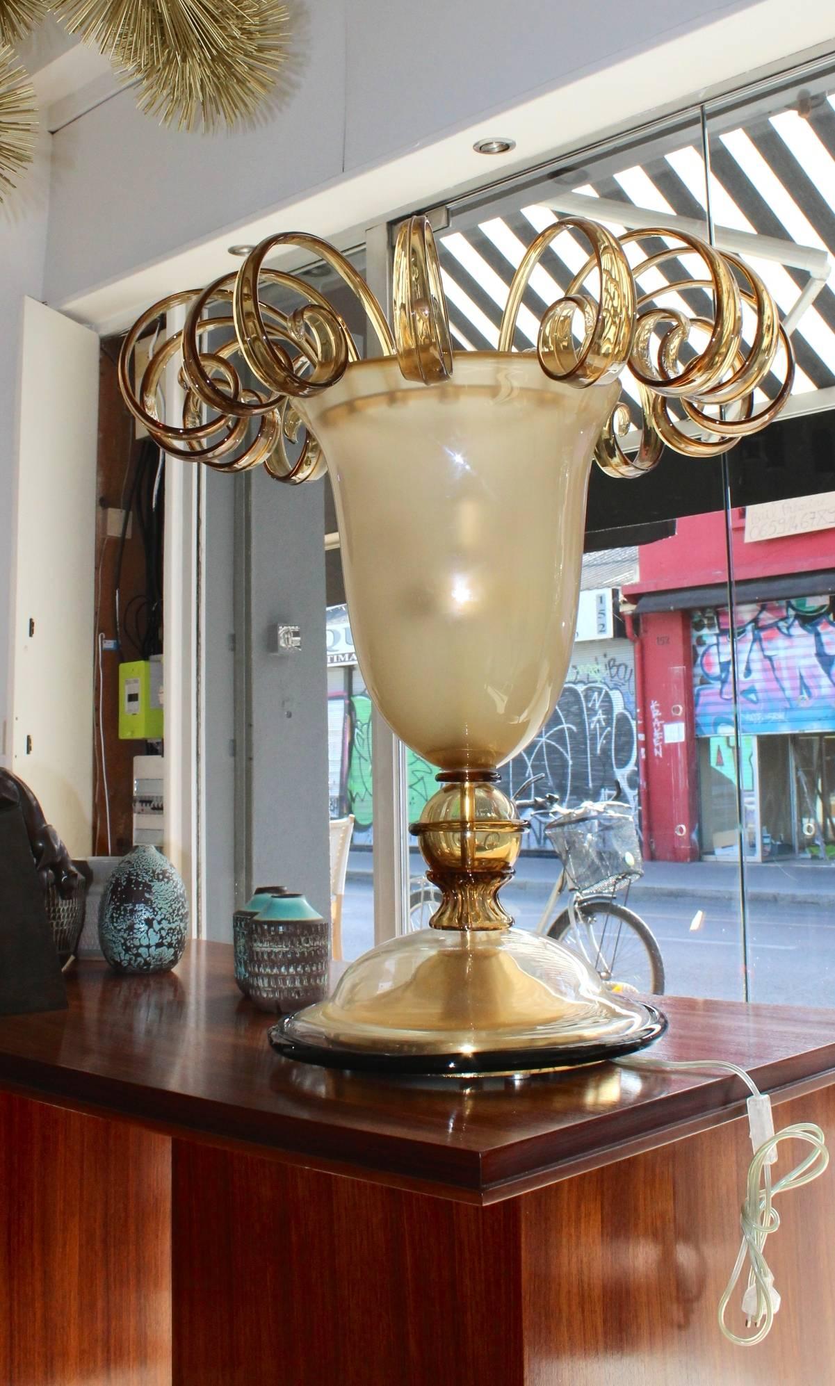 Beautiful 1960 Murano Glass Table Lamp 3