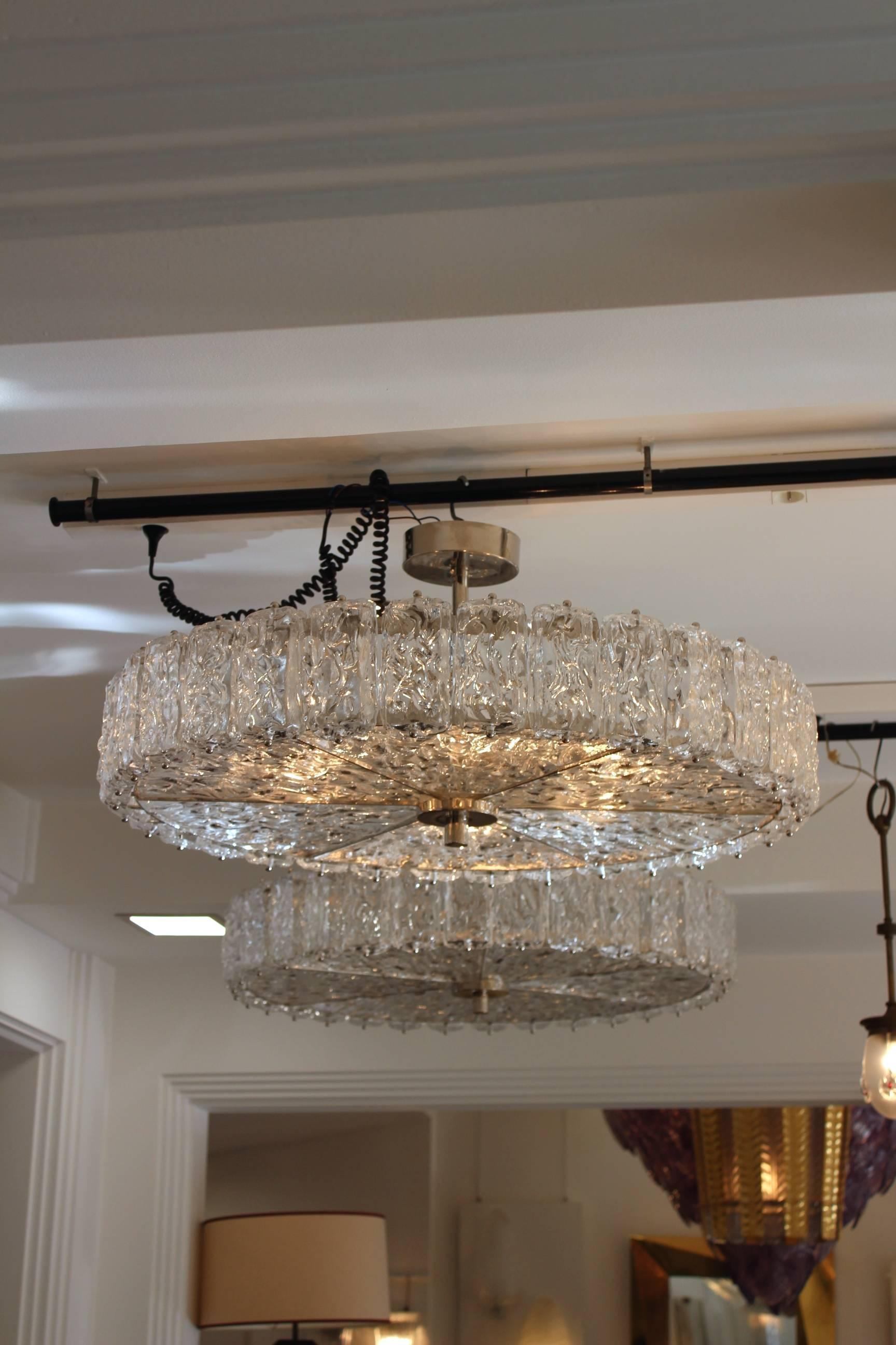 Glass Fantastic Pair of Barovier Style Murano Chandelier For Sale