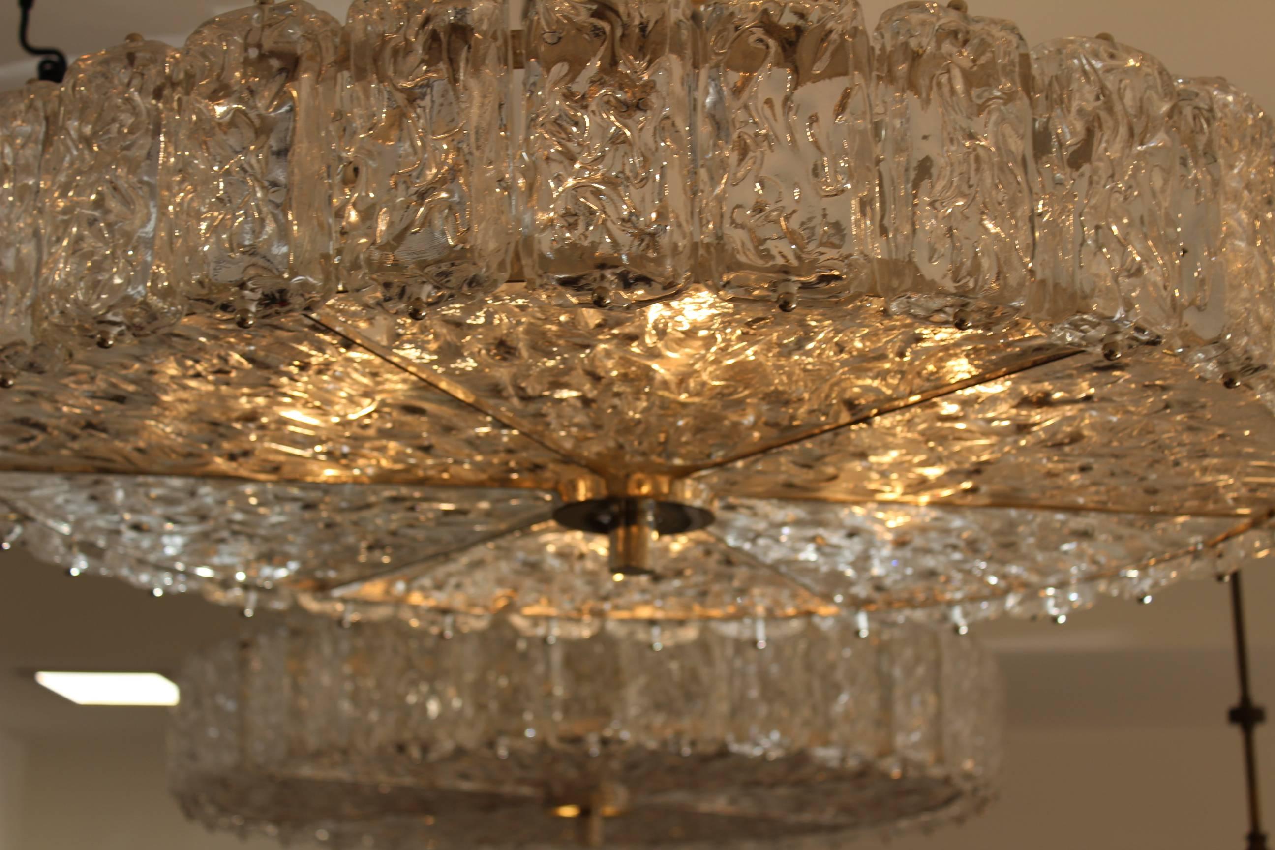 Fantastica coppia di lampadari di Murano in stile Barovier in vendita 2