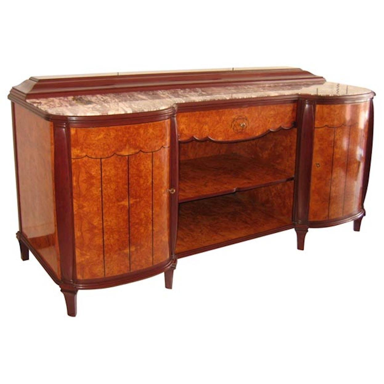 Buffet aus Holz von Holzschmied Maurice Dufrene, um 1925