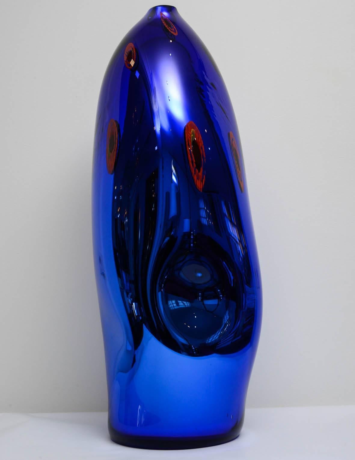 Mid-Century Modern Spectacular Murano Glass Vase by Davide Dona, Unique Piece