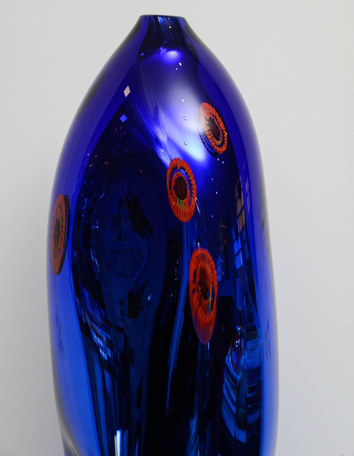 Art Glass Spectacular Murano Glass Vase by Davide Dona, Unique Piece