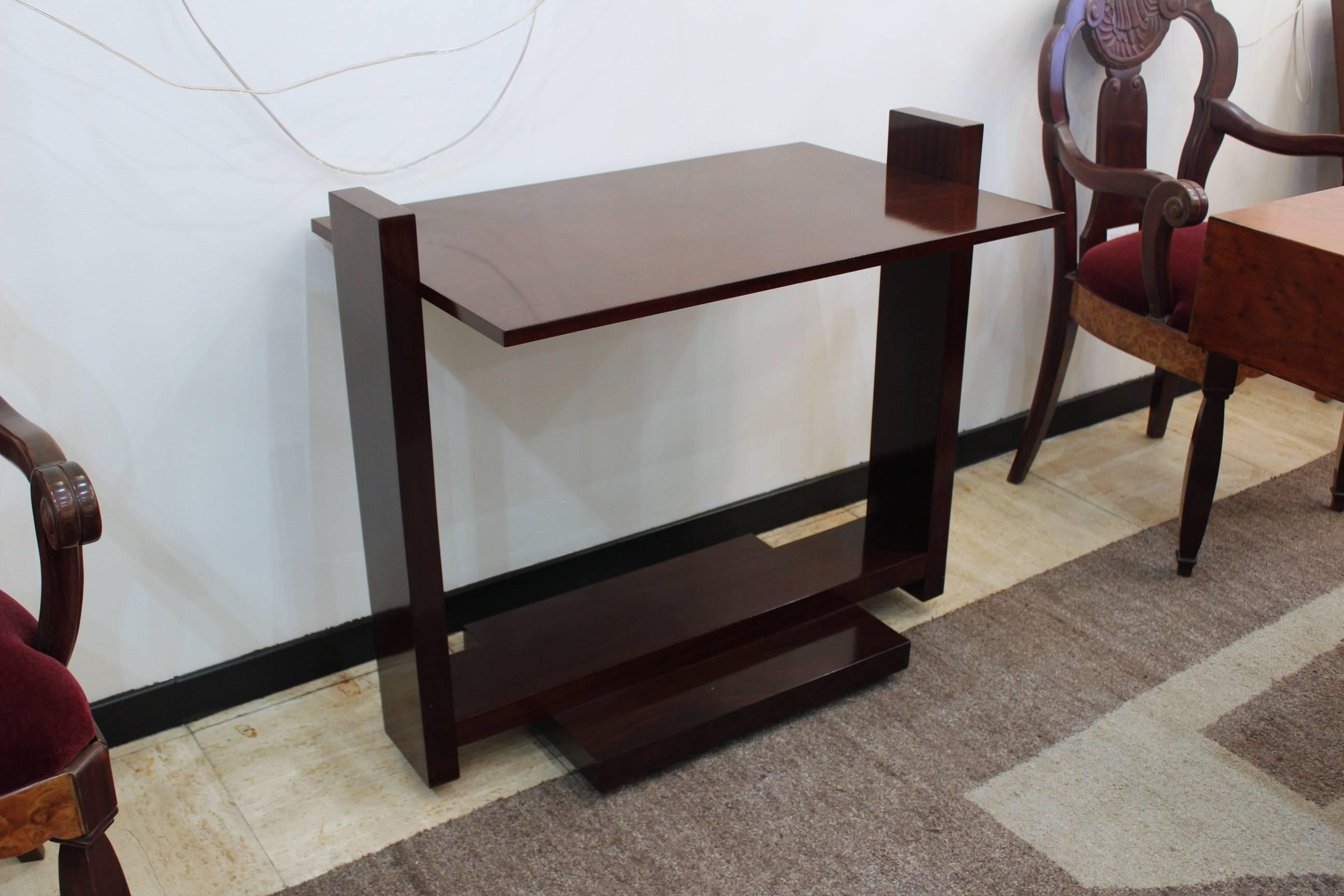 Console or Side Table in Varnished Wood Andre Sornay Attributed, circa 1930 In Excellent Condition In Saint-Ouen, FR