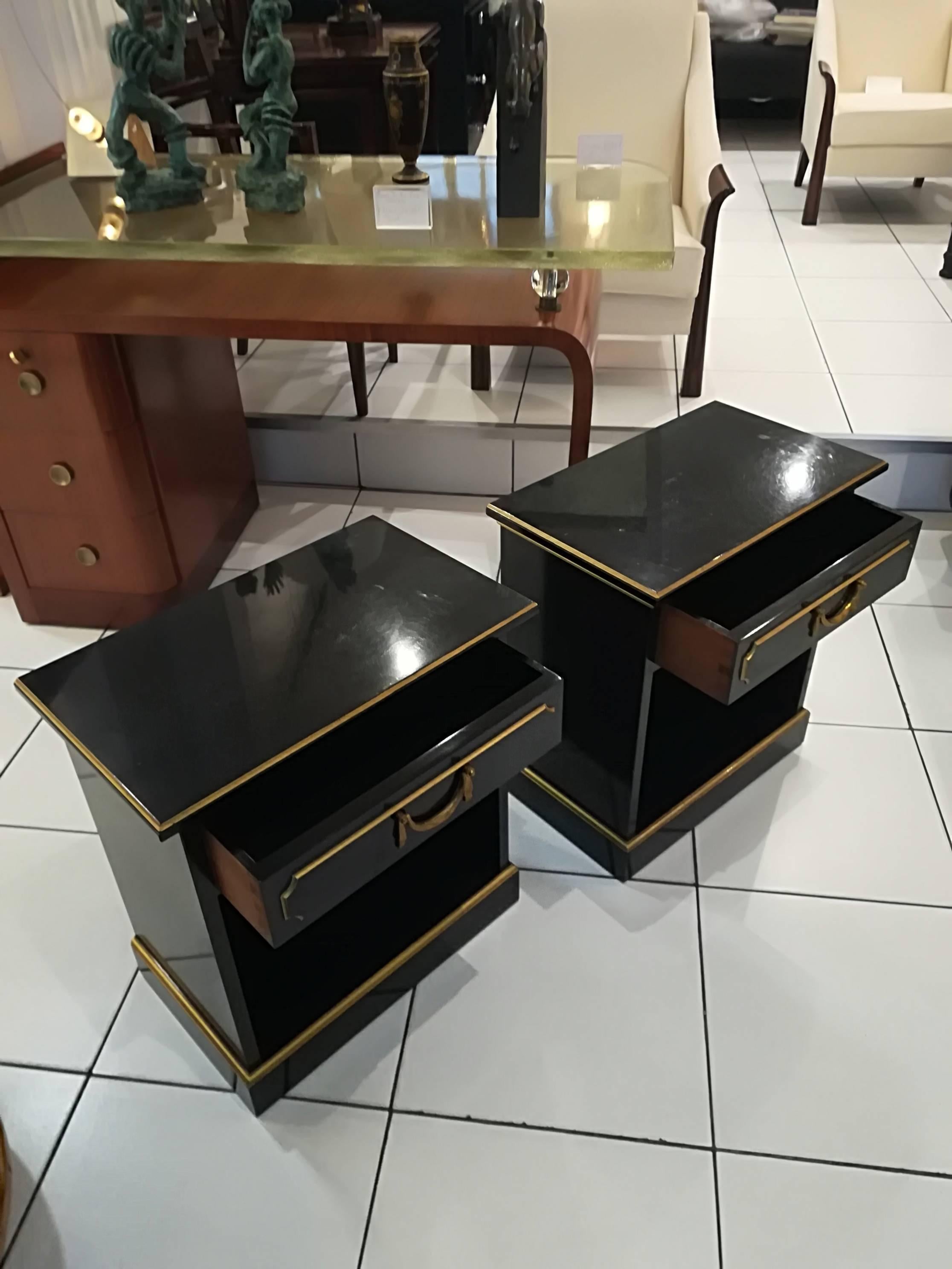 Pair Of Bedside Or side Tables By Maurice Hirch Circa 1940 1