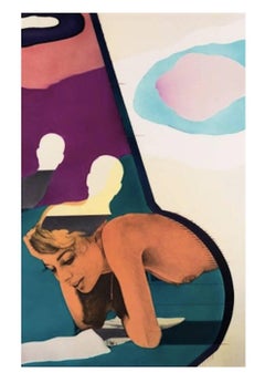 Pol Mara, Pop-Art-Mischtechnik auf Papier, 1971