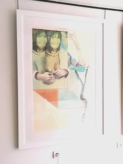 Pop Art Pol Mara, Mix-Media-Kunstwerk auf Papier, 1974