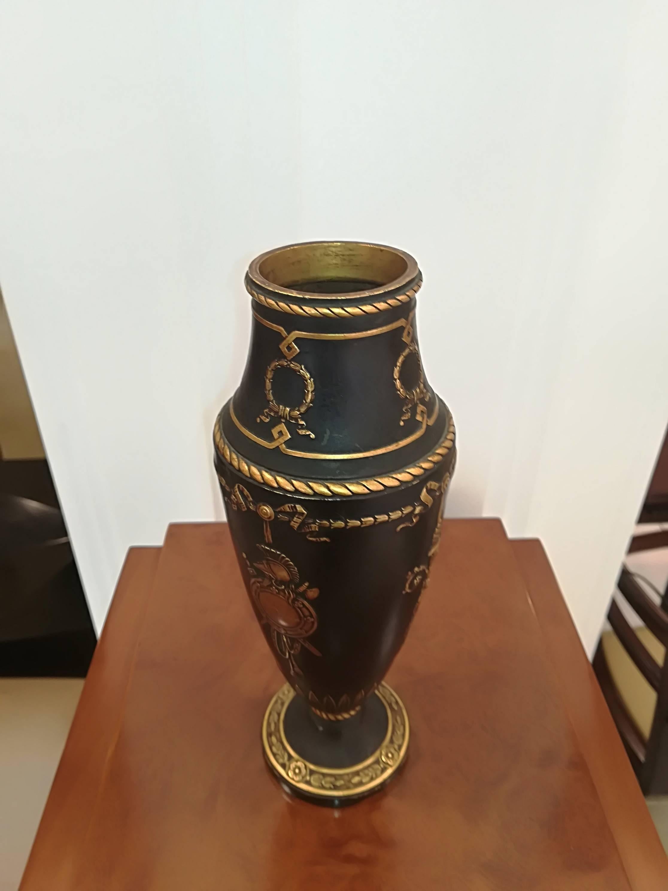 christofle bronze vase