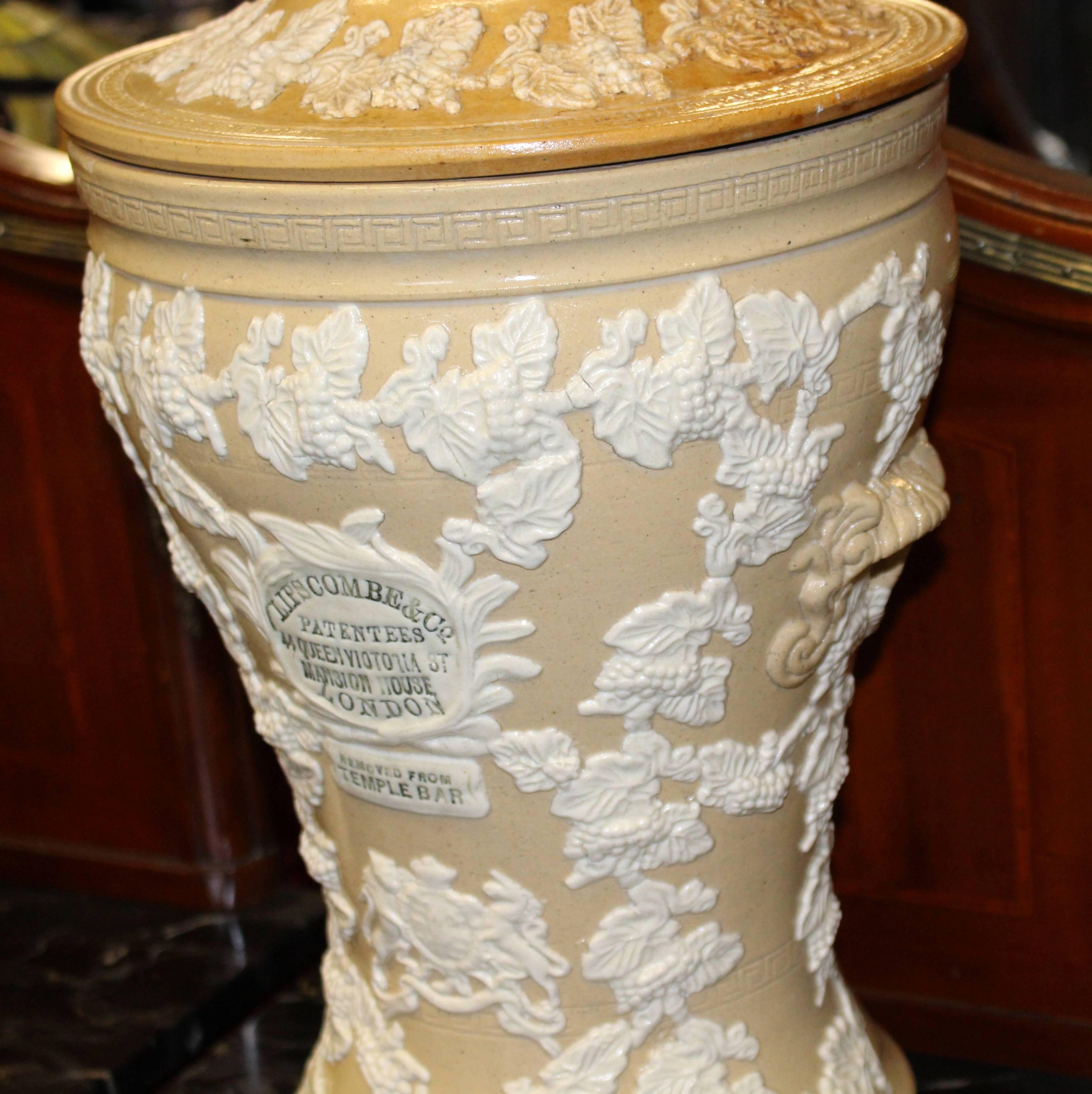 British Victorian 'Lipscombe & Co. Patent' Stoneware Water Filter