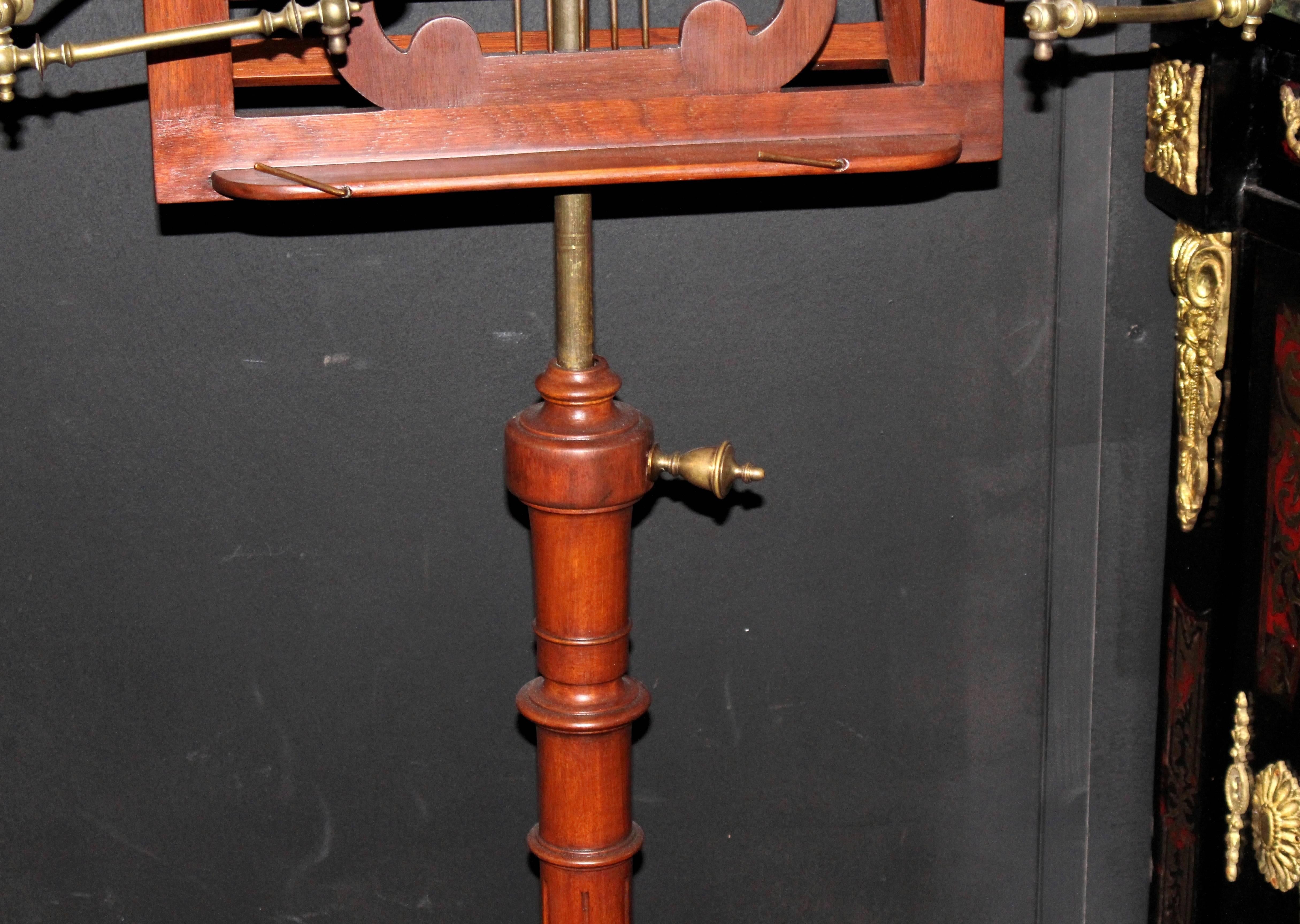 19th Century Mahogany Duet Music Stand In Excellent Condition In Worcester, Worcestershire