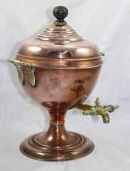 Antique Copper Samovar Hot Water Urn