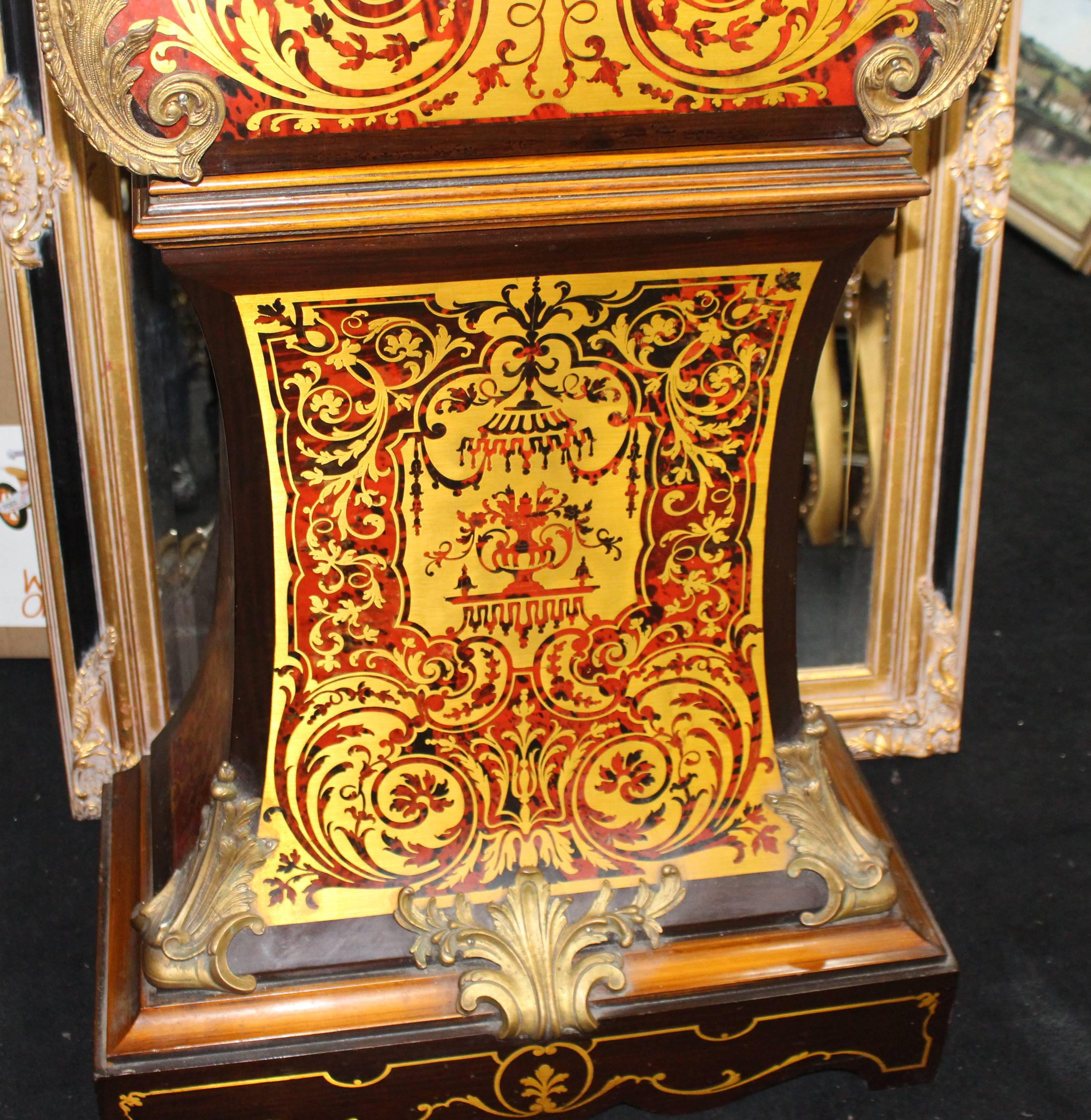 Handsome French Boulle Style Longcase Clock 5