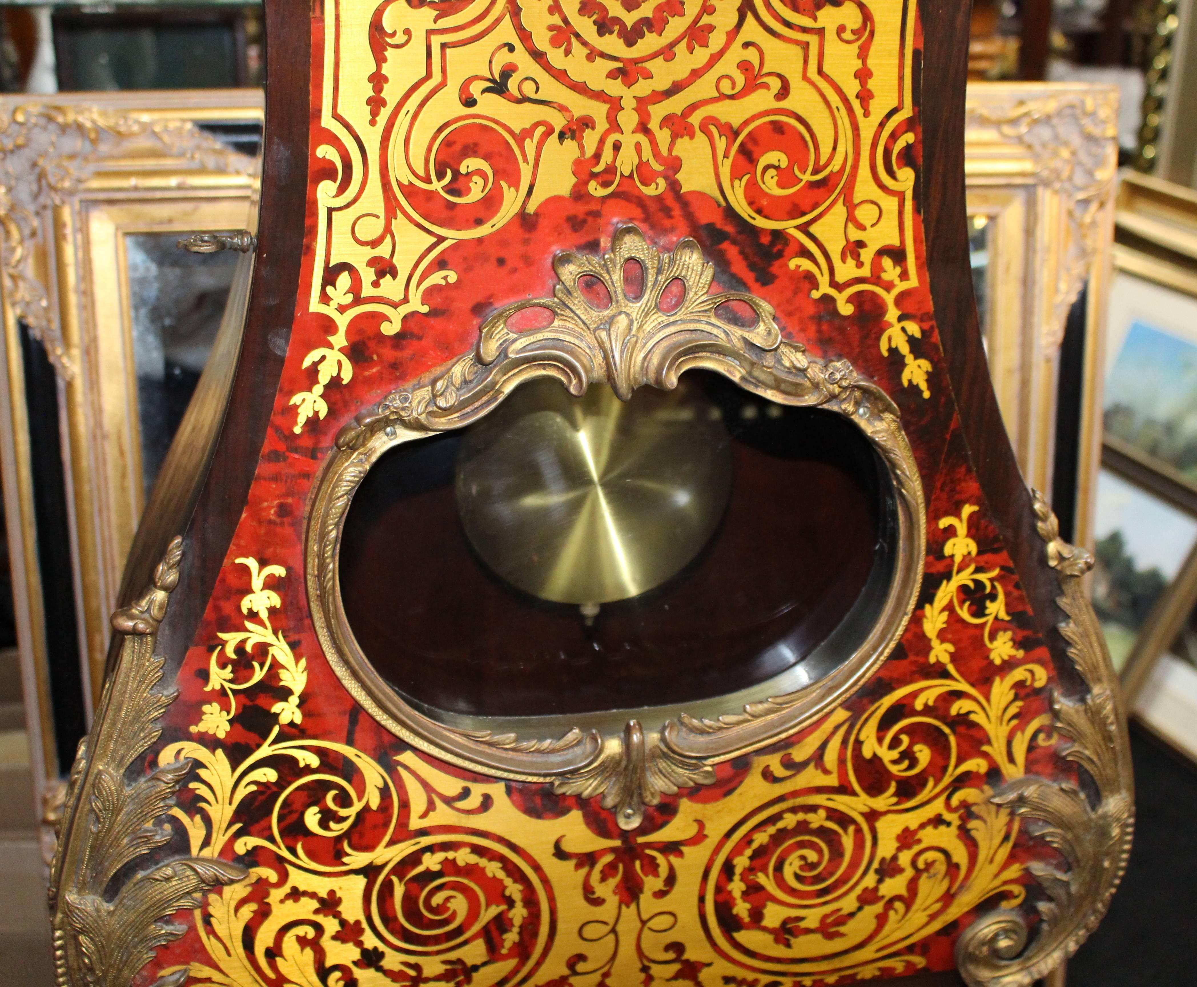 Handsome French Boulle Style Longcase Clock 4