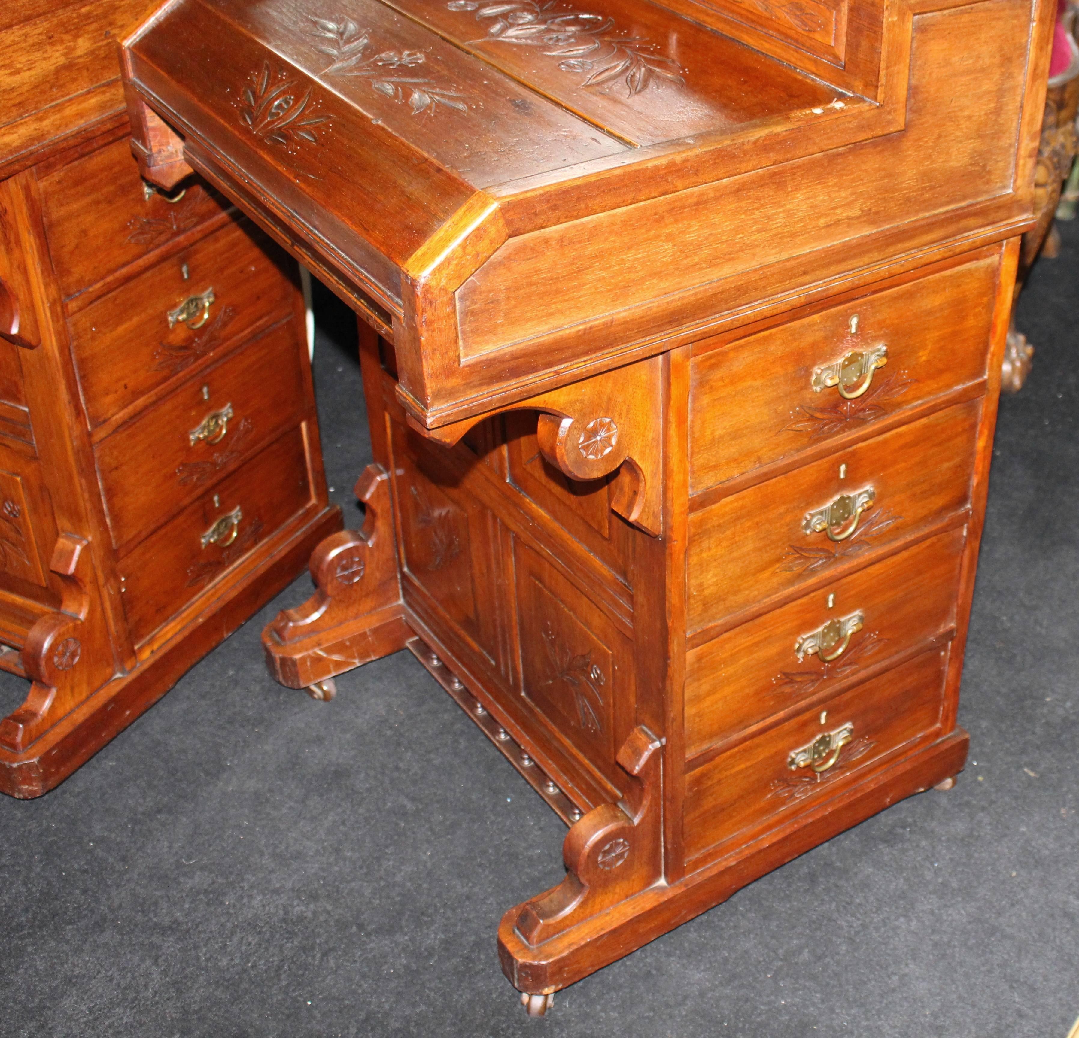 Pair of Late 19th Century 'Jack-in-the-box' Davenports 5