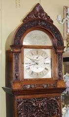 19th Century Carved Oak Longcase Clock by Thomas Turner, London