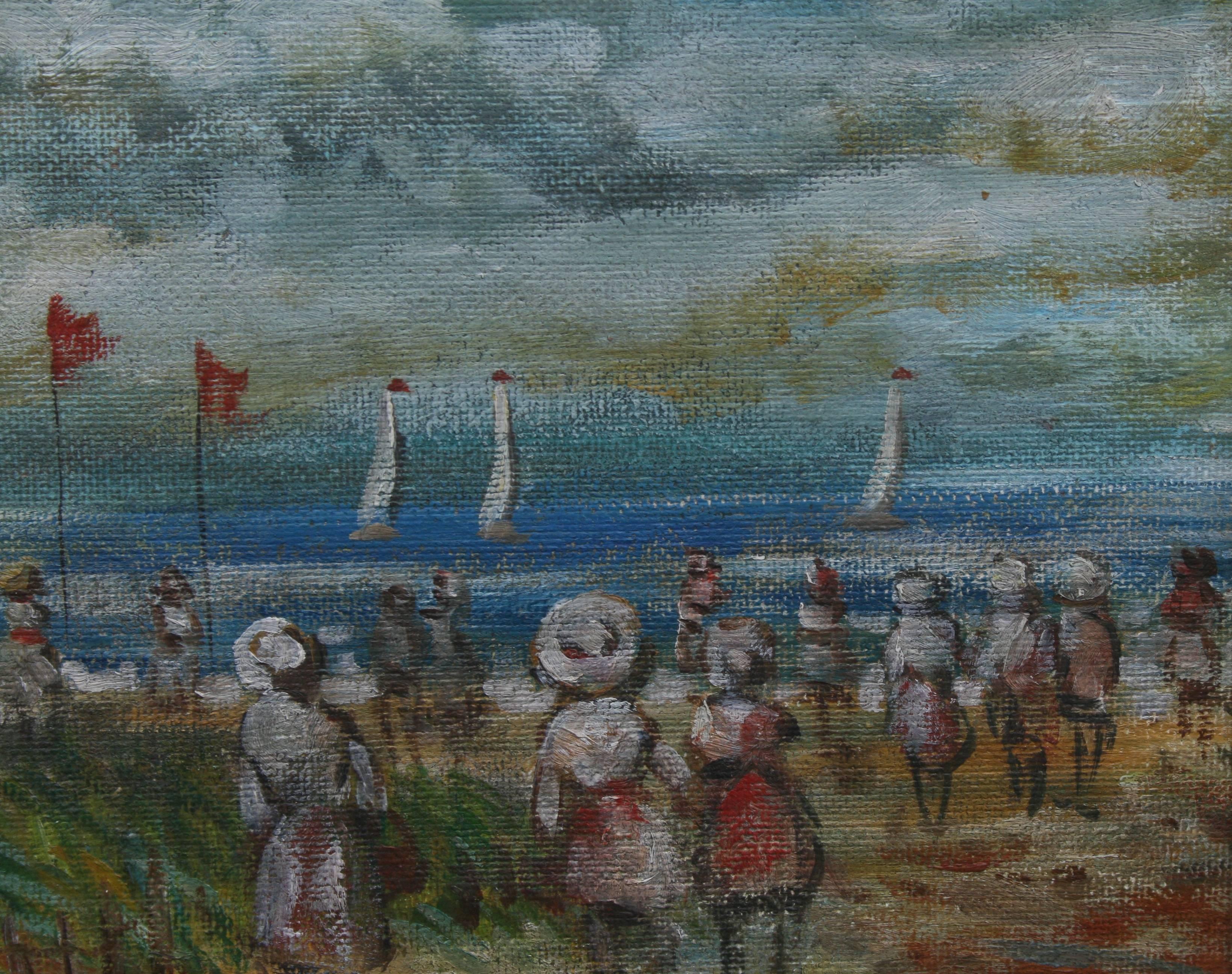 Walter John Beauvais Beach Scene Oil Painting For Sale 2