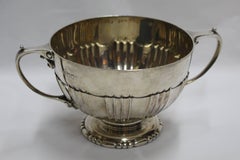 Edwardian Two Handled Hallmarked Silver Bowl, London, 1903