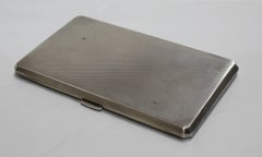 Sterling Silver Engine Turned Hallmarked Cigarette Case Birmingham, 1962