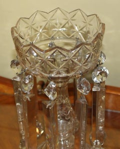 Pair of Heavy Georgian Cut Glass Lustres