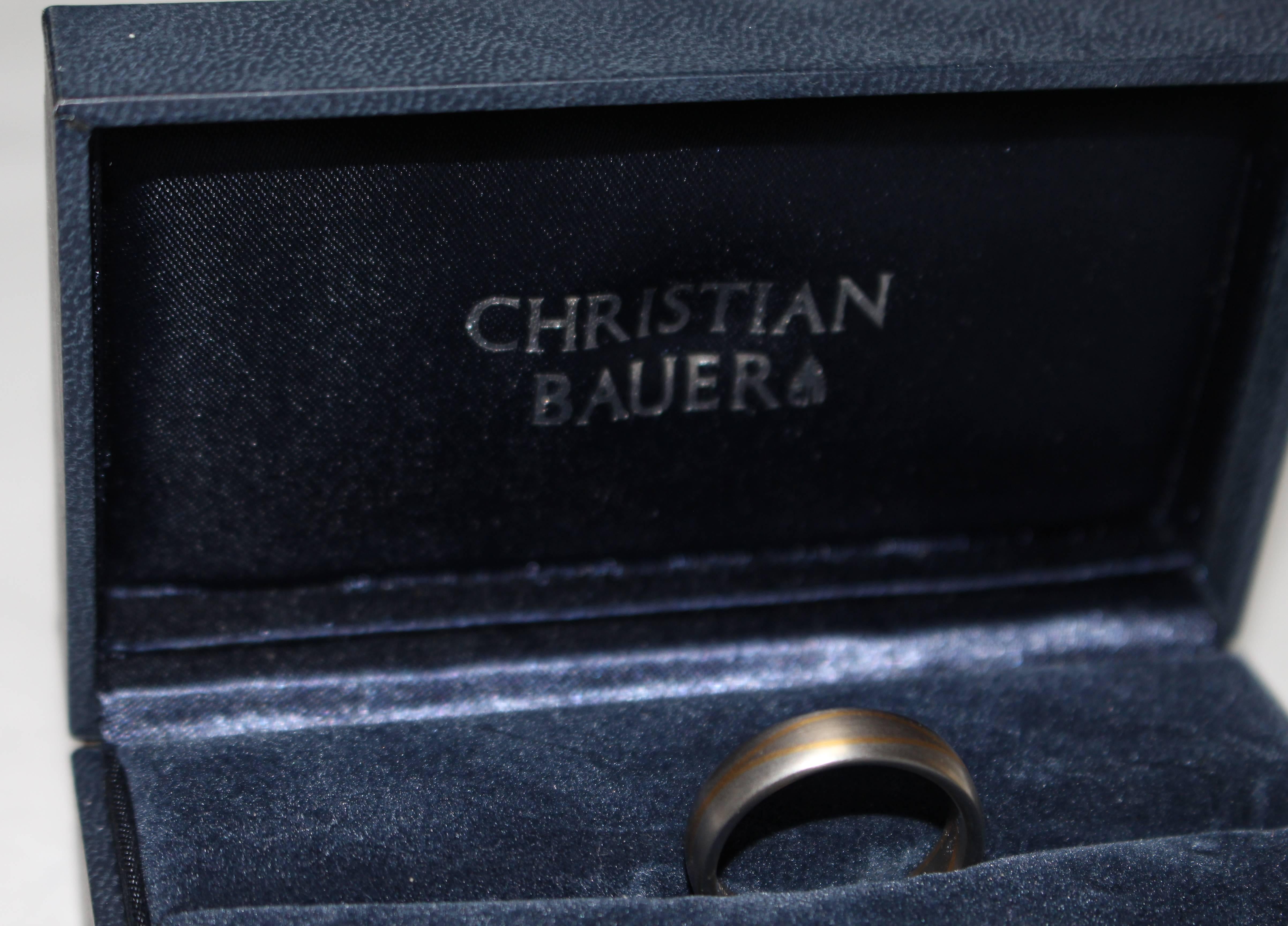Christian Bauer Designer Platinum and 18-Carat Gold Ring 1