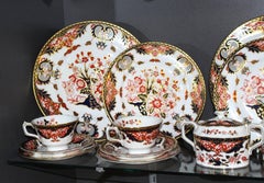 Fin du 20e siècle Royal Crown Derby Service à 6 places 32 pièces Derby Japan Pattern