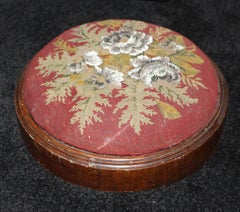 Pair of Victorian Petit Point Beaded Needlework Footstools