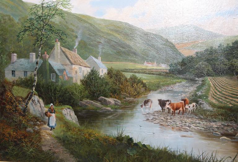 Albert Dunnington, Irish, Landscape Oil on Canvas at 1stDibs