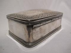 Interesting Dutch Colonial Silver Tobacco Box, First Half of the 19th Century