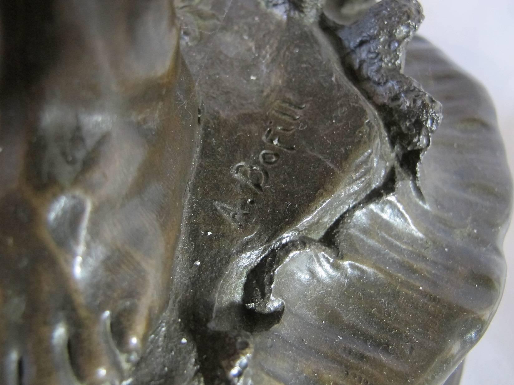 Bronze Statue of a Handsome Fisherman by A. Bofill In Excellent Condition In Heukelum, Gelderland